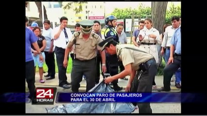 Lima: convocan a un paro de pasajeros para este 30 de abril