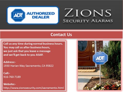 Zions Security Alarms - ADT Authorized Dealer Sacramento