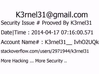 K3rnel31 Security Issue # Prooved IvhO2UQkg7nuUMo