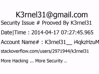 K3rnel31 Security Issue # Prooved i4qkzHzuMsJE1Ex