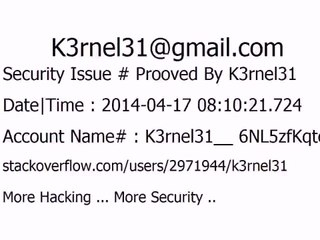 K3rnel31 Security Issue # Prooved 6NL5zfKqte5wHlr