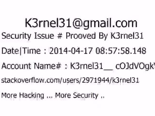 K3rnel31 Security Issue # Prooved cOJdVOgkVZng5OO