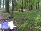 quad et moto cross shineray, petit saut de bosse
