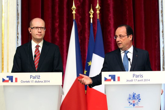 Déclaration aux côtés de M. Bohuslav SOBOTKA, Premier ministre de la République tchèque