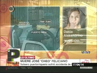 Cantante Cheo Feliciano muere en un accidente de tránsito en Puerto Rico