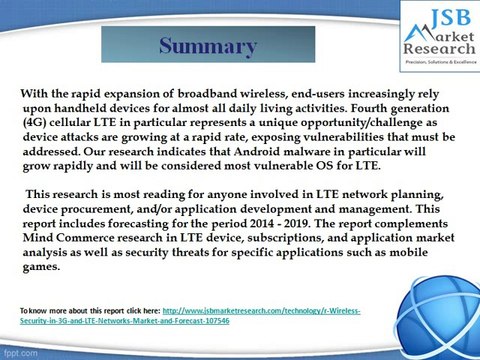 Wireless Security in 3G and LTE Networks-Market and Forecast 2014 - 2019