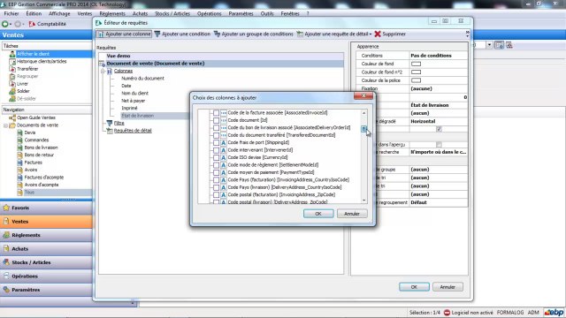 EBP Gestion Commerciale Open Line : Les vues