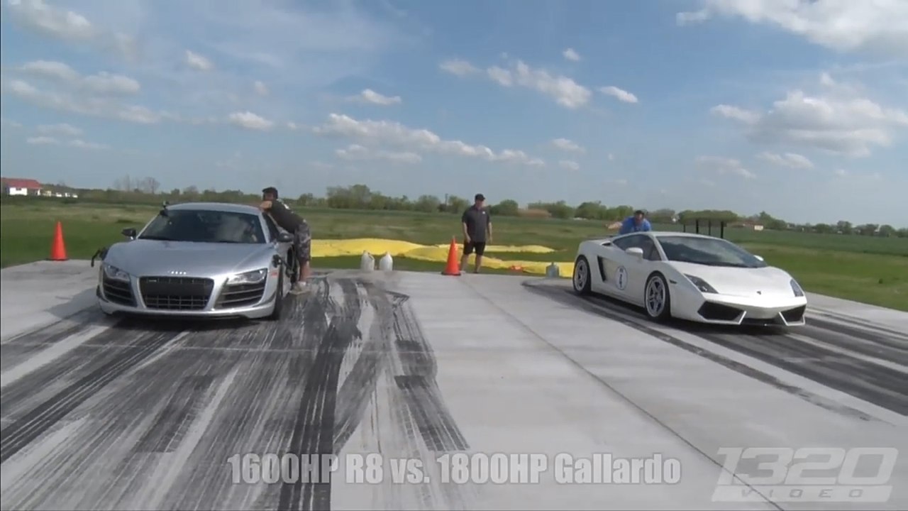 Amazing Race ! Audi R8 Takes Down Lamborgini !  Motorsport