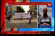 Preparation of MQM Protest Demonstration at Karachi Press Club