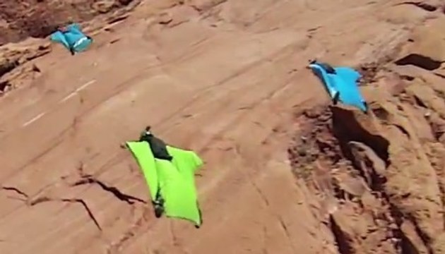 INSANE! Wingsuit Base Jumping Red Rock Edition