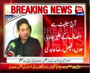 ISLAMABAD: Faisal Raza Abidi talk with media