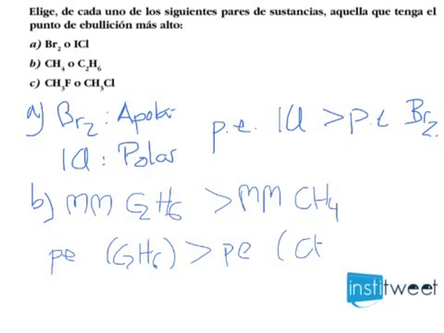 Ordenar Segun Punto De Ebullicion Enlace Quimico Video Dailymotion