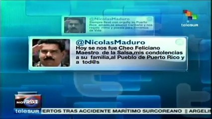 Agradece Maduro a Feliciano su arte y su contagioso amor a Puerto Rico