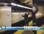 Incident in New York Momentul in care un barbat scapa cu viata duce ce un tren trece peste el