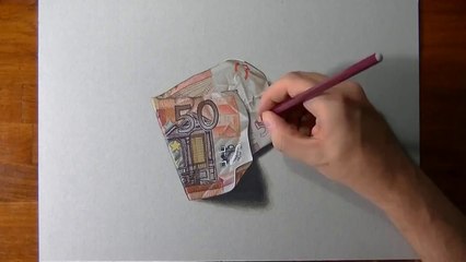 Tek Kelime İle İnanılmaz! - Kalemle 50 Euro Çizimi