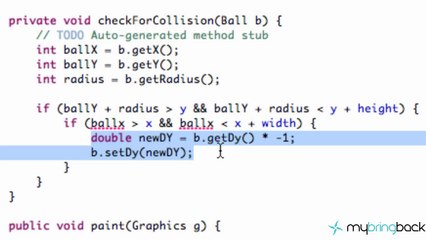 Learn Java 2.13- Game Applet- More on Collision Detection