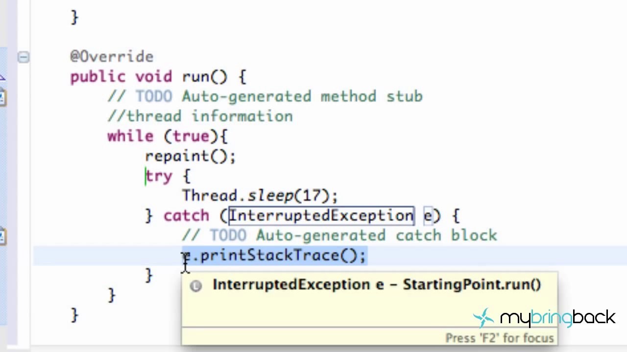Learn Java 2.2- Game Applet- Game thread for Graphics and FPS