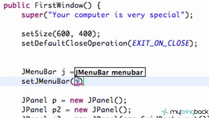 Learn Java Tutorial 1.39- Bacon, Cheese, and Menu Bars
