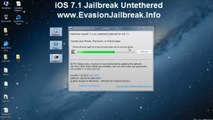 Evasion Jailbreak ios 7.1 Untethered iPhone 5 5s 4 iPod 4th gen iPad 4 3