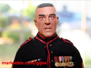 Dress Blue Gunnery SGT. R Lee Ermey 12 inch Motivational Sound Figure Sideshow GIjOE Video Reviews