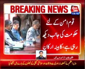 Federal Cabinet endorse decision to continue dialogue