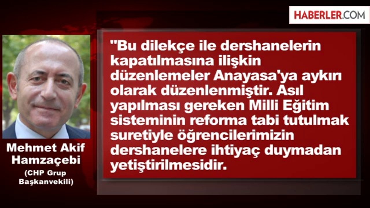 CHP, Dershane Yasası İçin AYM'ye Başvurdu