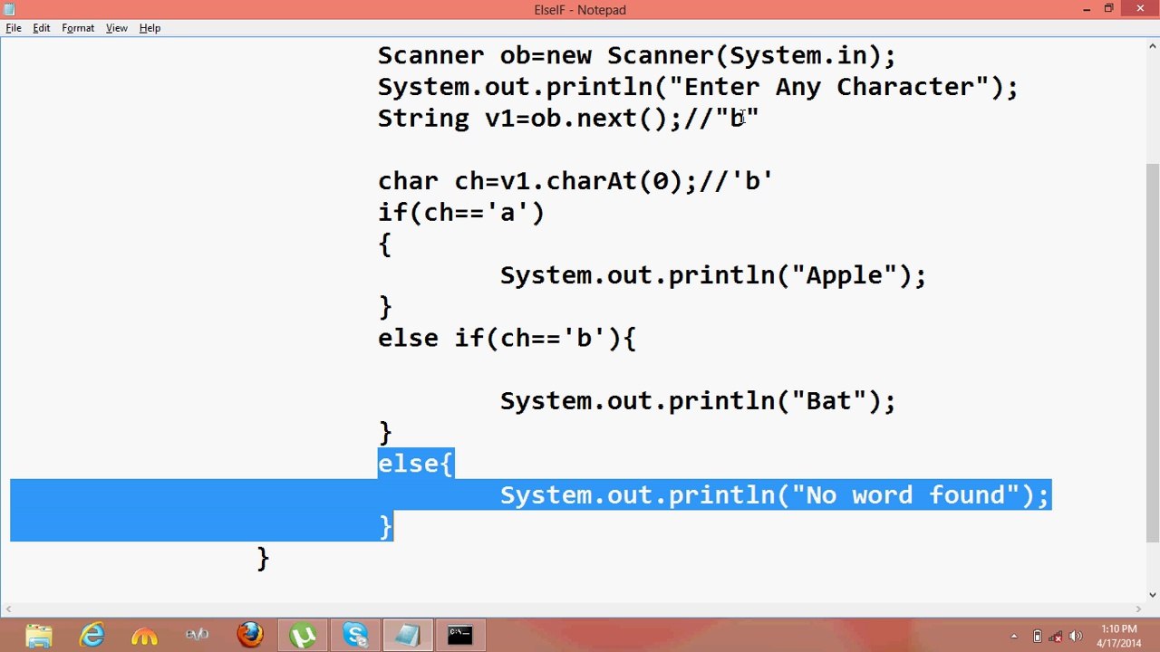 java programming tutorial 23 else if statement  (sindhi)