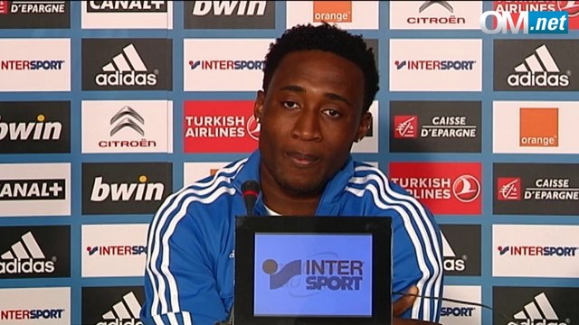 OM-Lille : Brice Dja Djédjé face aux médias