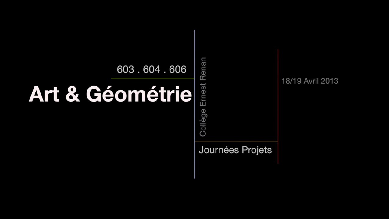 Courant d'Arts chez Ernest : Arts & Géométrie - Collège Ernest Renan - Avril 2013