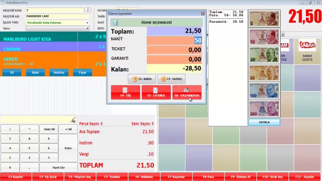 barkodlu hızlı satış programı, market, şarküteri, kırtasiye, kantin ve tüm parekende satış yapan işlemler kullanabilir.