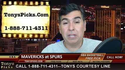 San Antonio Spurs vs. Dallas Mavericks Pick Prediction NBA Pro Basketball Playoffs Game 1 Odds Preview 4-20-2014