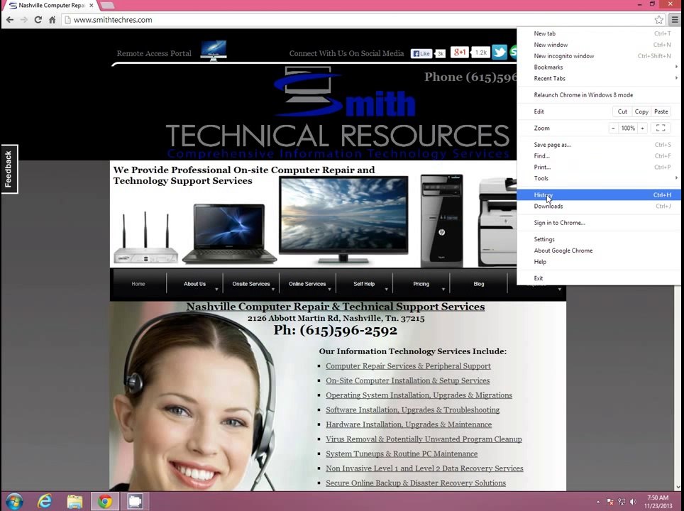 How to view and delete the browsing history data in Google Chrome