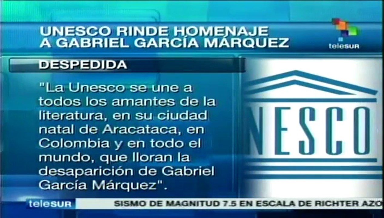 Recuerda a Gabo la Directora General de la UNESCO, Irina Bokova