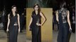 Bollywood Girl Dia Mirza looks uber-hot in black plain designer saree At Idea Filmfare Awards 2011