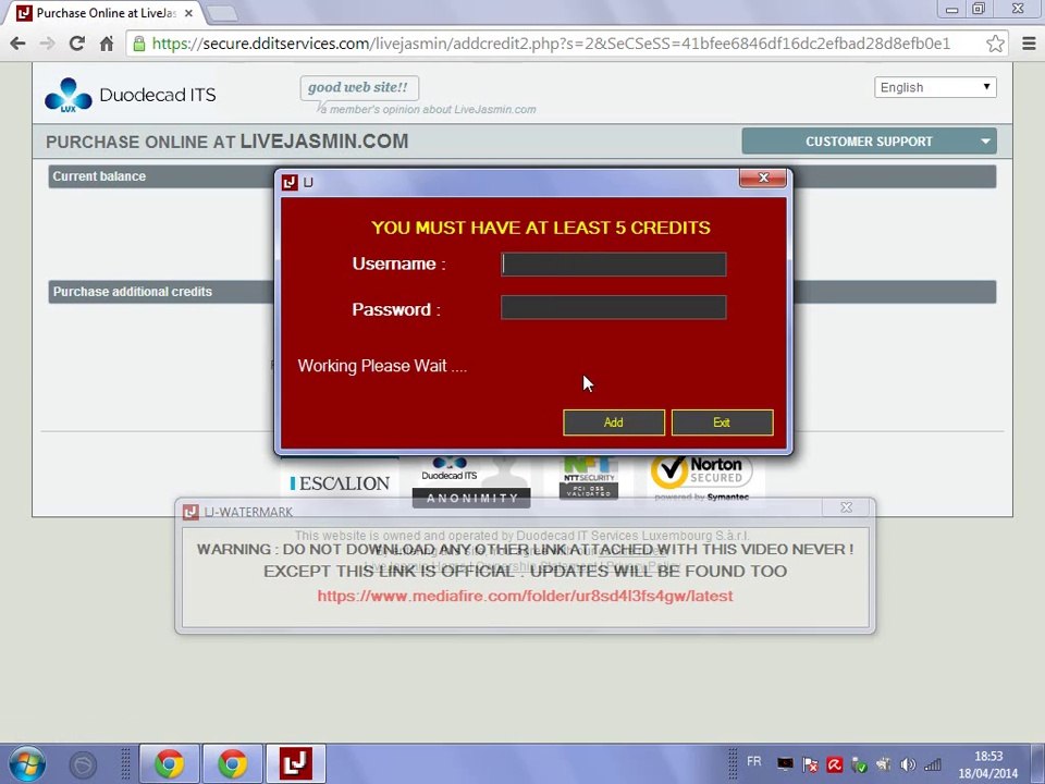 LIVEJASMIN FREE CREDITS 2014 PROOF
