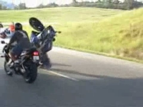 pneu qui eclate en stoppie