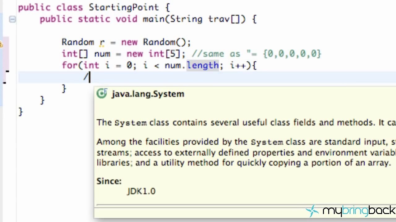 Learn Java Tutorial 1.21- Arrays and For Loop Review