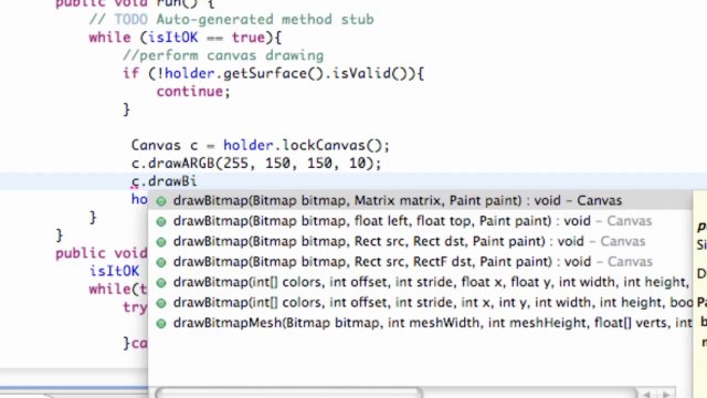 Learn Android Tutorial 1.31- Drawing Bitmaps on a SurfaceView Canvas
