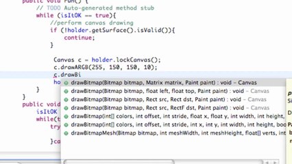 Learn Android Tutorial 1.31-  Drawing Bitmaps on a SurfaceView Canvas