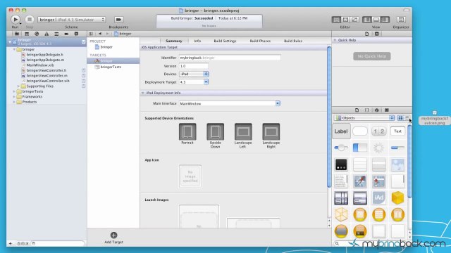 Learn Xcode 4 Tutorial iOS iPad iPhone 1.6 Customizing App Icon