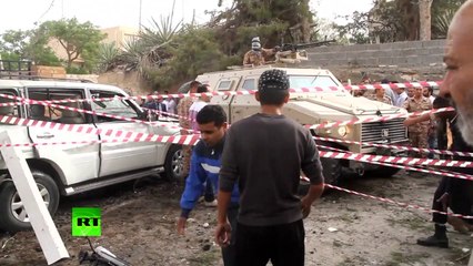 Car bomb hits French Embassy in Libya, 2 guards injured