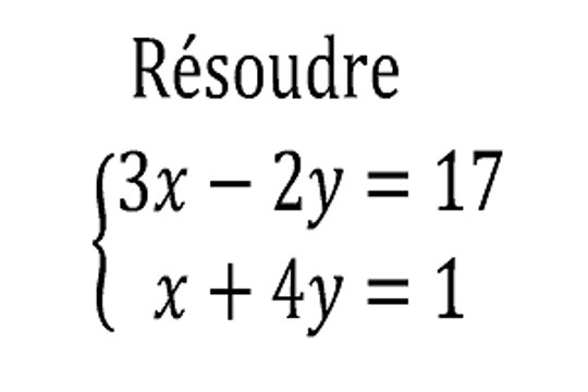 Système d'équations à deux inconnues - 2nde