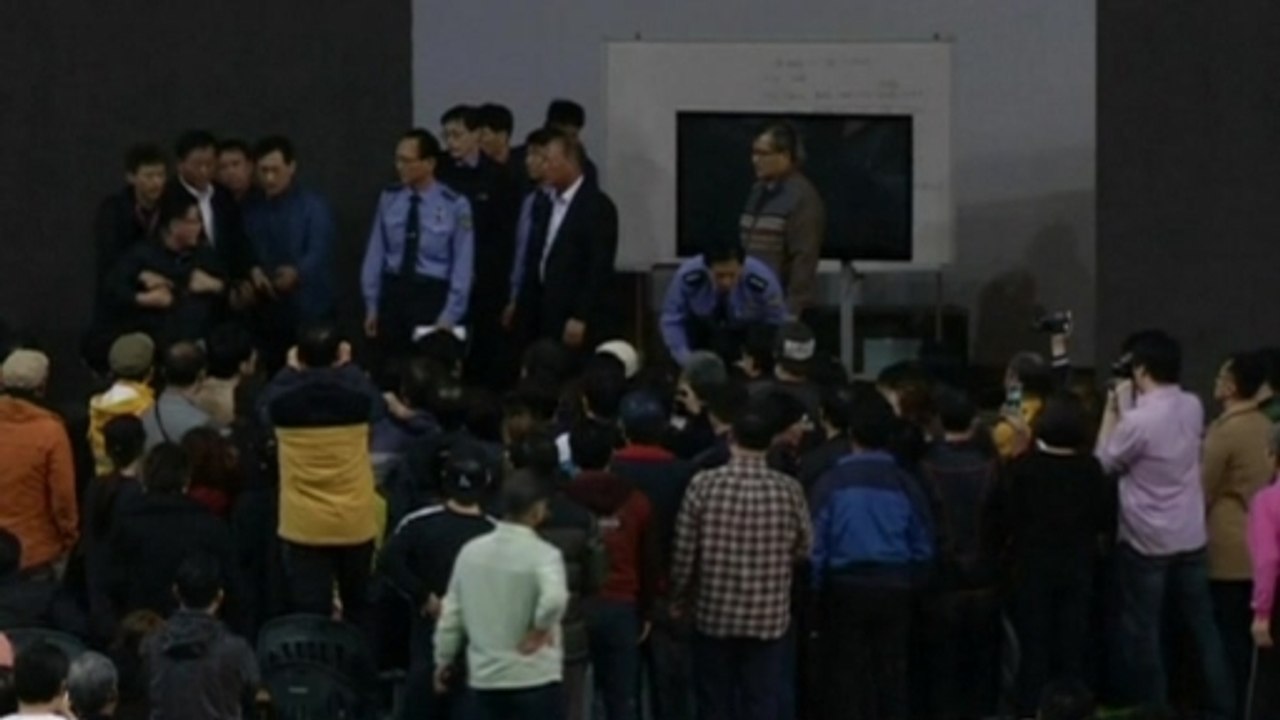 Anger erupts at ferry families meeting