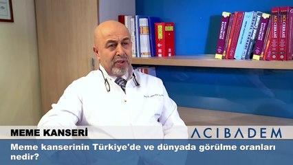 Meme kanserinin Türkiye'de ve dünyada görülme oranları nedir?