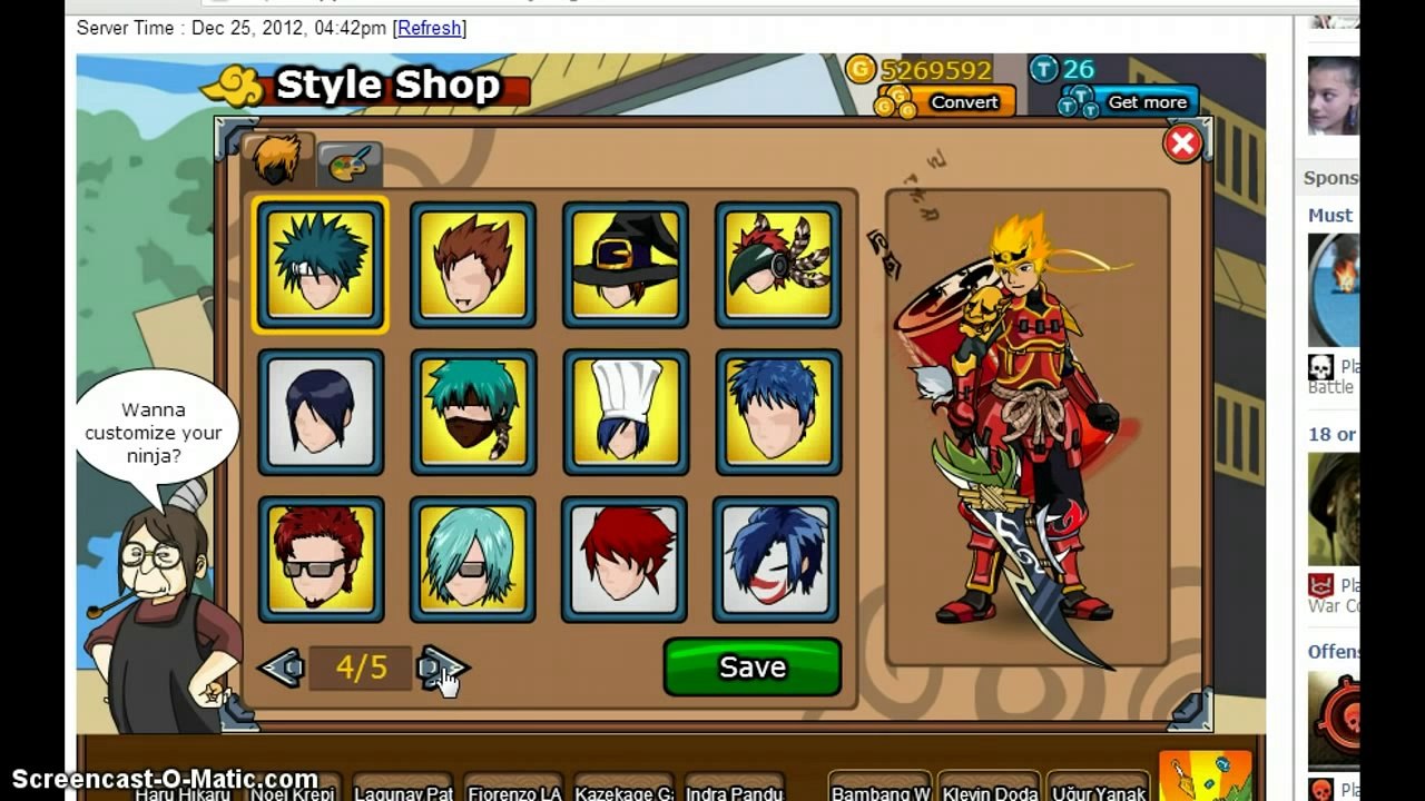 PlayerUp.com - Buy Sell Accounts - [Ninja Saga] Premiom account for sale !!!