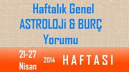 HAFTALIK Burç ve Astroloji Yorumu -21-27 Nisan 2014  Astroloji uzmanı Demet Baltacı