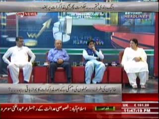 Beyond HeadLines (Kya Jang Aur Muzakrat Aik Sath Chal Sakte Hain ?) 18th April 2014 Part-2