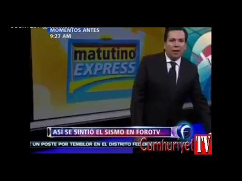 Canlı yayında 7.2'lik deprem anı