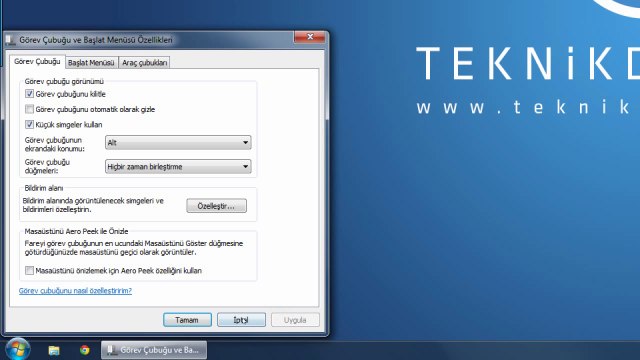 Windows 7 Aero Peek Özelliğini Kapatma / Açma
