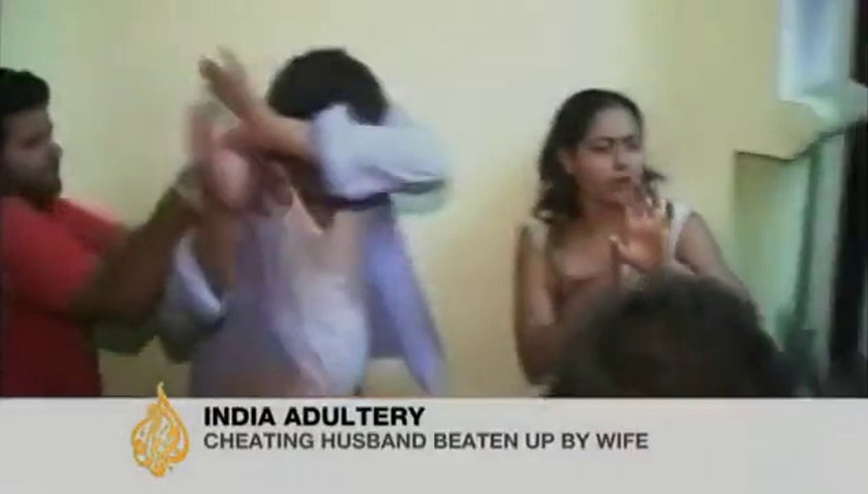 Husband was Beaten by His wife infront of camera